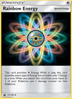 Pokémon-Karte Rainbow Energy 151/168