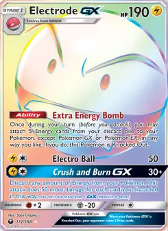 Pokémon-Karte Electrode GX 172/168
