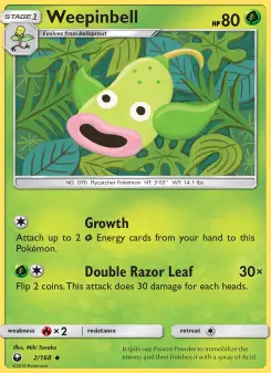 Pokémon-Karte Weepinbell 002/168