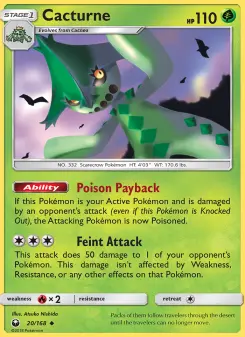 Pokémon-Karte Cacturne 020/168