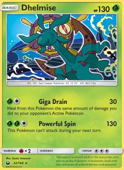 Pokémon-Karte Dhelmise 022/168
