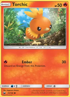 Pokémon-Karte Torchic 025/168