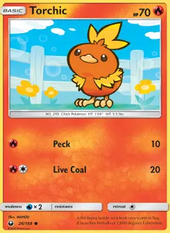 Pokémon-Karte Torchic 026/168