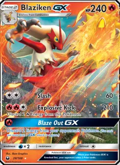 Pokémon-Karte Blaziken GX 028/168