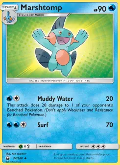 Pokémon-Karte Marshtomp 034/168