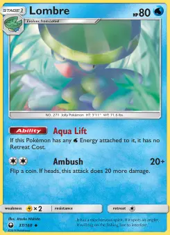 Pokémon-Karte Lombre 037/168