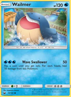 Pokémon-Karte Wailmer 039/168