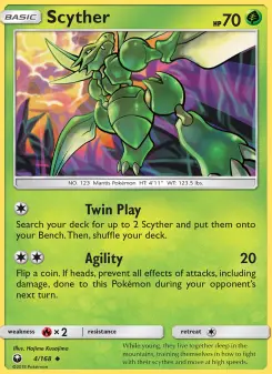 Pokémon-Karte Scyther 004/168