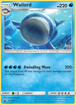Pokémon-Karte Wailord 040/168