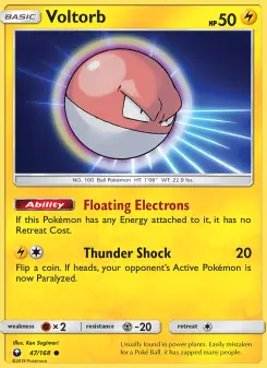 Pokémon-Karte Voltorb 047/168