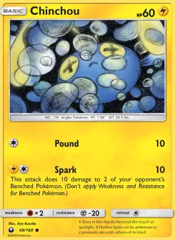 Pokémon-Karte Chinchou 049/168