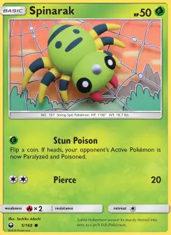 Pokémon-Karte Spinarak 005/168
