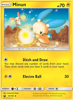 Pokémon-Karte Minun 054/168