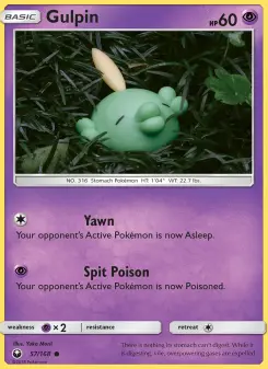 Pokémon-Karte Gulpin 057/168