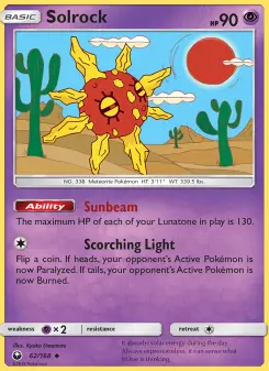 Pokémon-Karte Solrock 062/168
