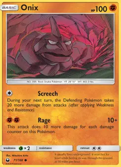 Pokémon-Karte Onix 071/168