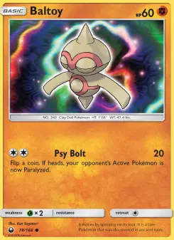 Pokémon-Karte Baltoy 078/168
