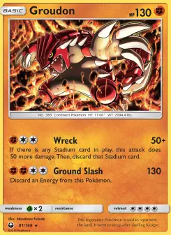Pokémon-Karte Groudon 081/168
