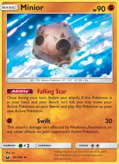 Pokémon-Karte Minior 083/168