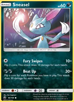 Pokémon-Karte Sneasel 086/168