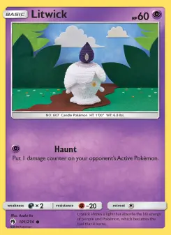 Pokémon-Karte Litwick 101/214