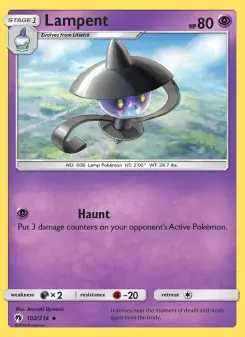 Pokémon-Karte Lampent 102/214