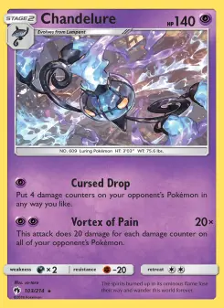 Pokémon-Karte Chandelure 103/214