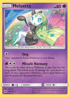 Pokémon-Karte Meloetta 104/214
