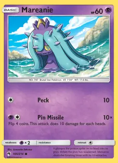 Pokémon-Karte Mareanie 105/214