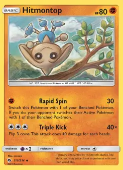 Pokémon-Karte Hitmontop 113/214