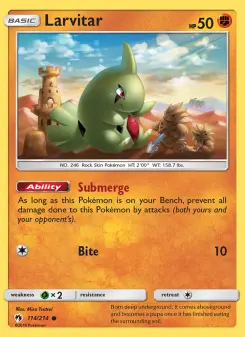 Pokémon-Karte Larvitar 114/214