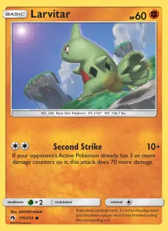 Pokémon-Karte Larvitar 115/214