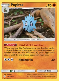 Pokémon-Karte Pupitar 116/214