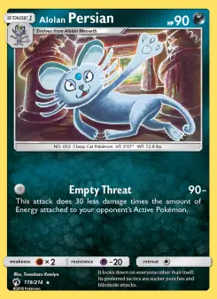 Pokémon-Karte Alolan Persian 119/214