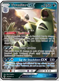 Pokémon-Karte Tyranitar GX 121/214