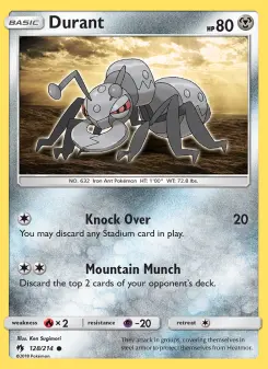 Pokémon-Karte Durant 128/214