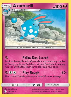 Pokémon-Karte Azumarill 136/214