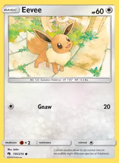 Pokémon-Karte Eevee 155/214