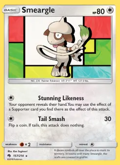 Pokémon-Karte Smeargle 157/214