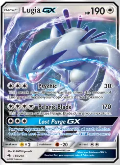 Pokémon-Karte Lugia GX 159/214