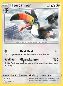 Pokémon-Karte Toucannon 166/214