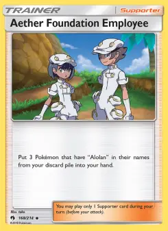 Pokémon-Karte Aether Foundation Employee 168/214