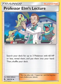 Pokémon-Karte Professor Elm’s Lecture 188/214