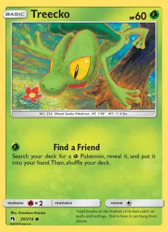 Pokémon-Karte Treecko 020/214