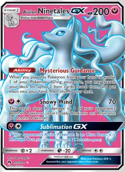 Pokémon-Karte Alolan Ninetales GX 205/214