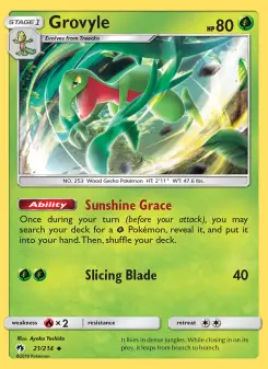 Pokémon-Karte Grovyle 021/214