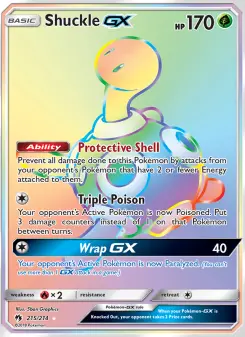 Pokémon-Karte Shuckle GX 215/214