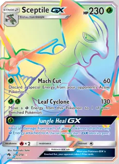 Pokémon-Karte Sceptile GX 216/214