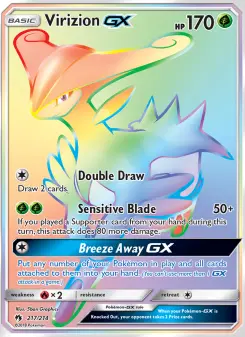 Pokémon-Karte Virizion GX 217/214