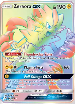 Pokémon-Karte Zeraora GX 221/214